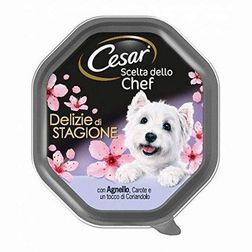 Cesar Scelta Dello Chef Agnello Carote e Coriandolo 150gr Alimento umido per Cani Cesar Scelta Dello Chef Agnello Carote e Coriandolo 150gr Alimento umido per Cani